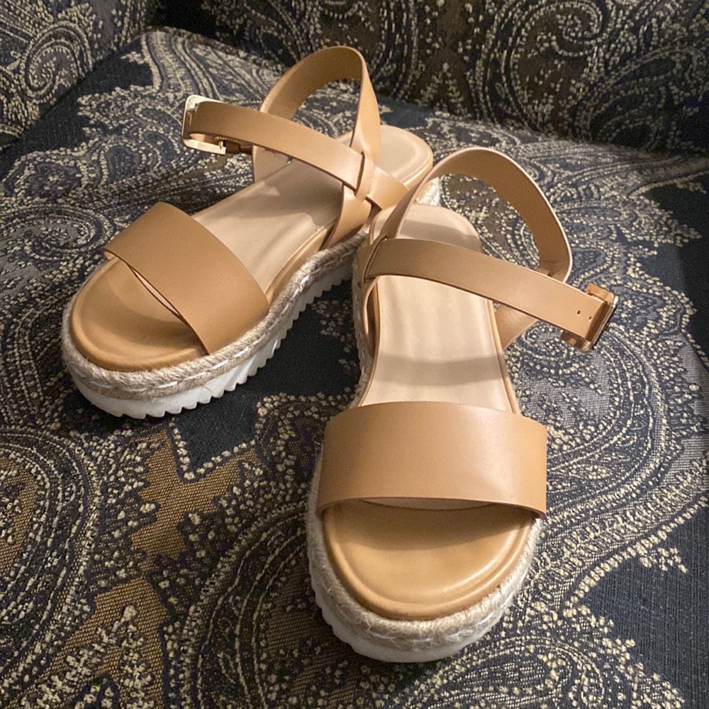 A New Day - Platform Nude Sandals